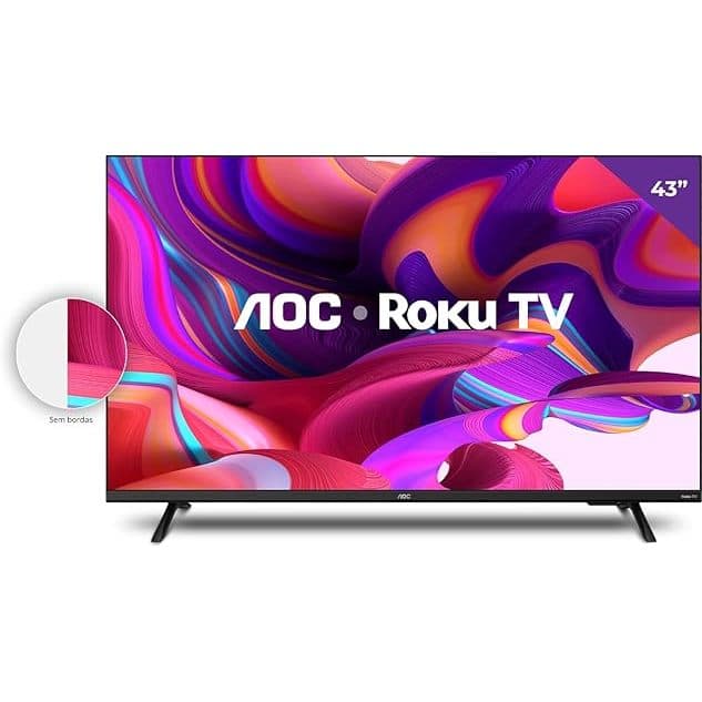 Smart TV AOC 43" Full HD com Roku TV 43S5135/78G - Bivolt